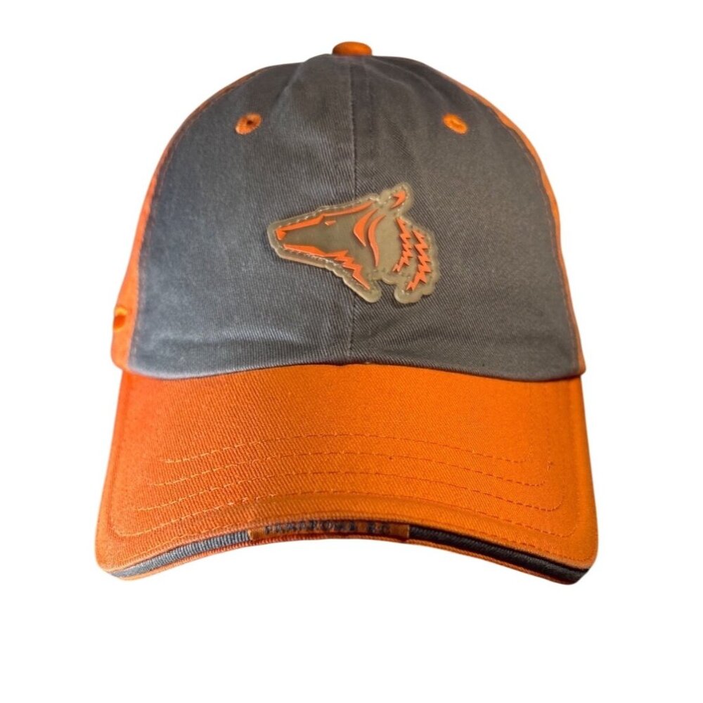 Greywolf Golf Club Hat Adjustable Orange Gray 100% Cotton Panorama BC